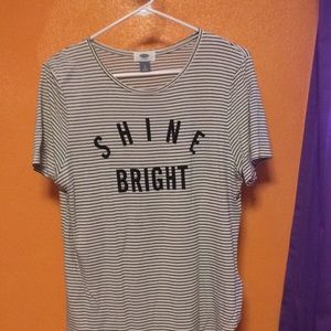 Old Navy Striped Graphic Tee